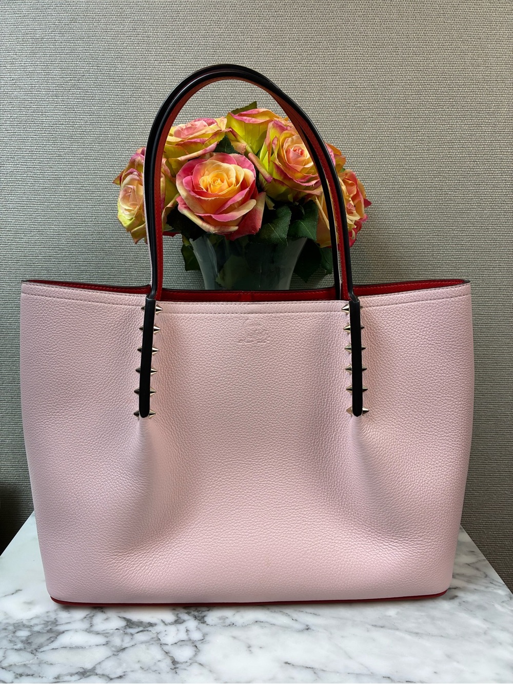 Christian Louboutin Bubblegum Pink Cabarock Tote - Pristine Pre-Loved Condition